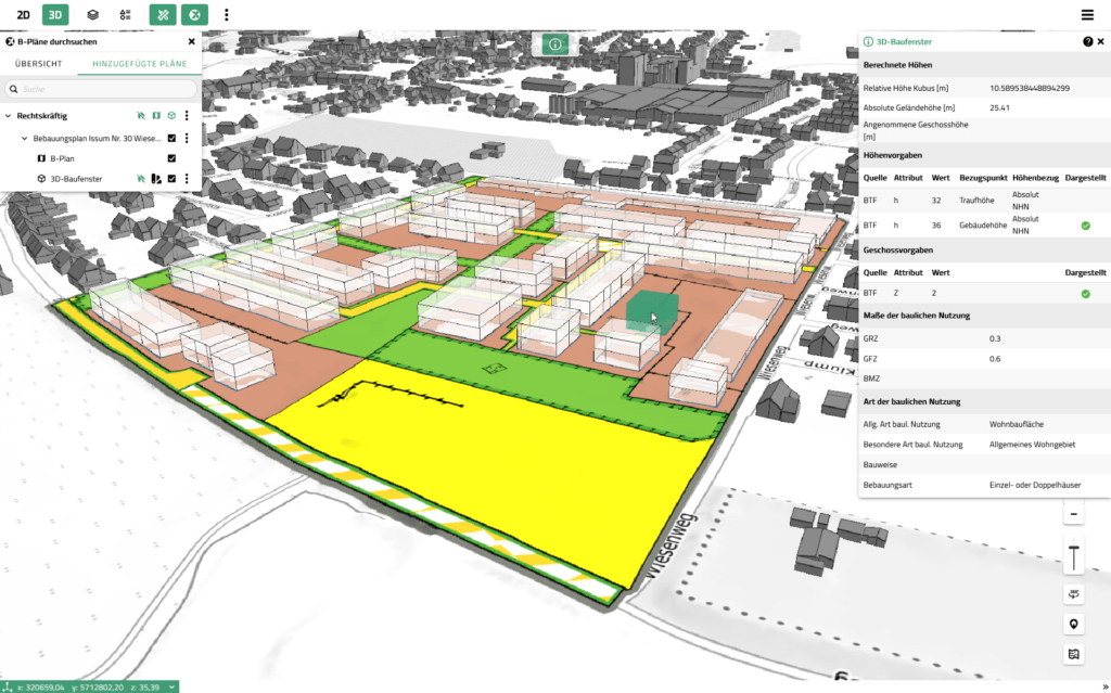 VC XPlan: 3D visualisation of zoning plans based on XPlanung-compliant data