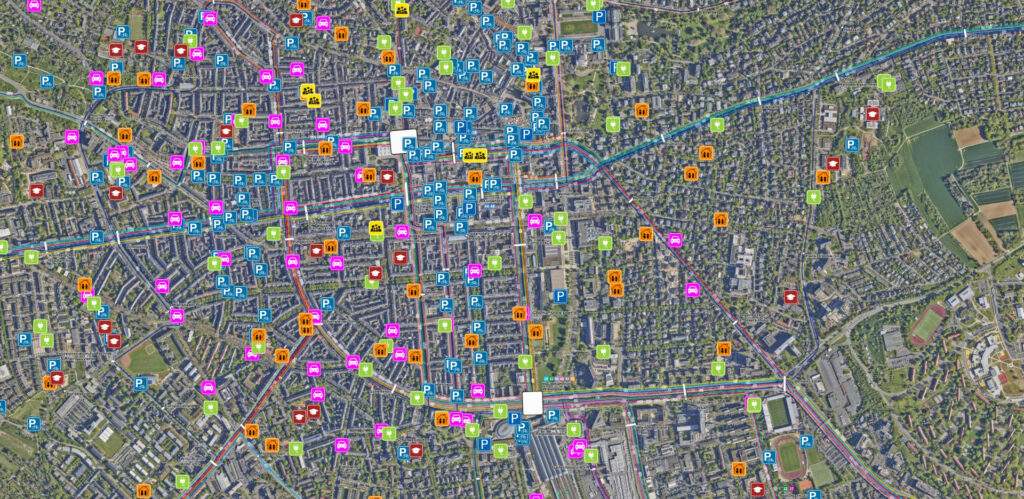 Analyse themenübergreifender städtischer Daten im Urbanen Digitalen Zwilling Wiesbaden im 3D-Stadtmodell über VC Map