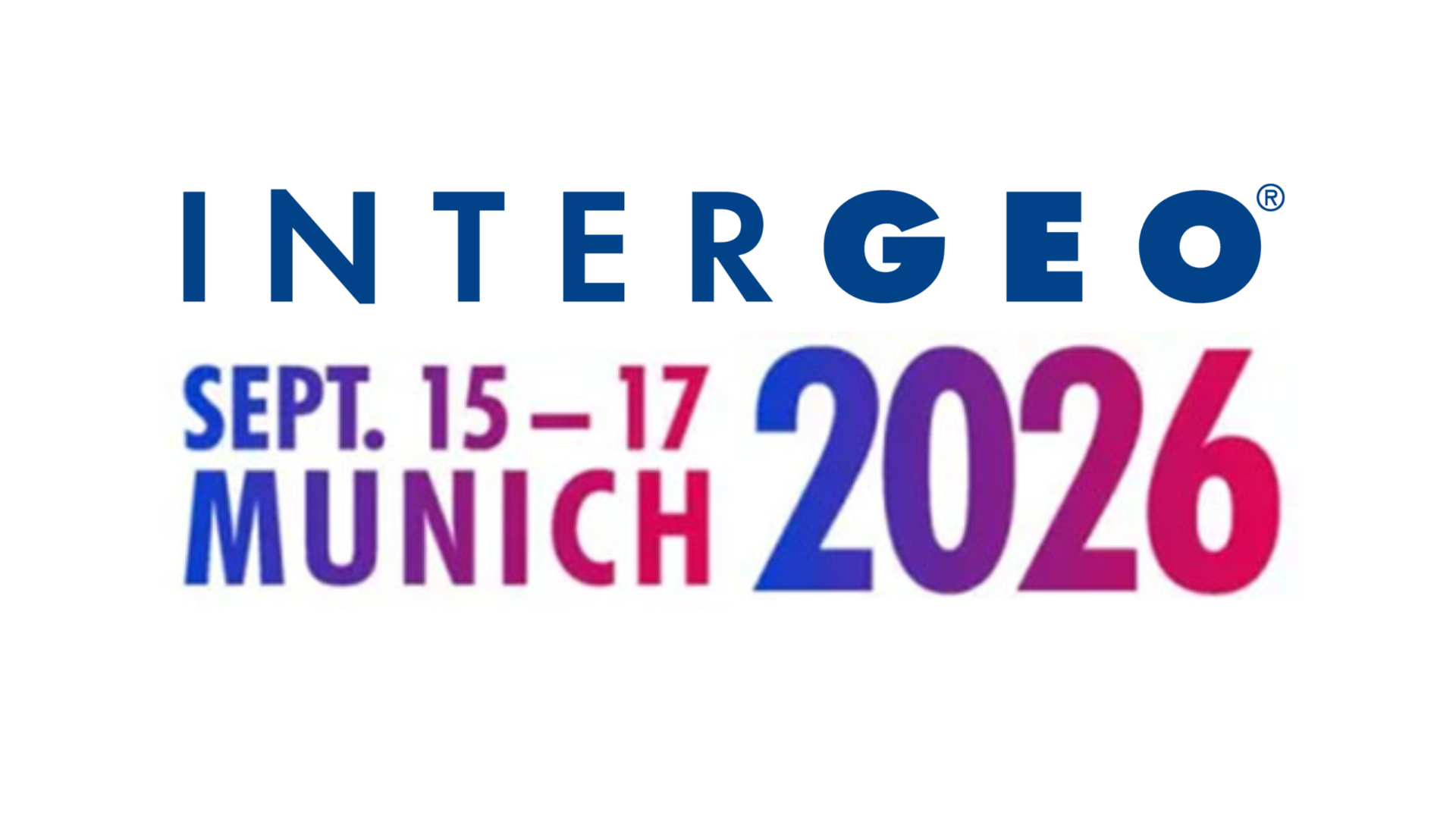 INTERGEO 2026 Logo mit Datum 15.–17. September in München