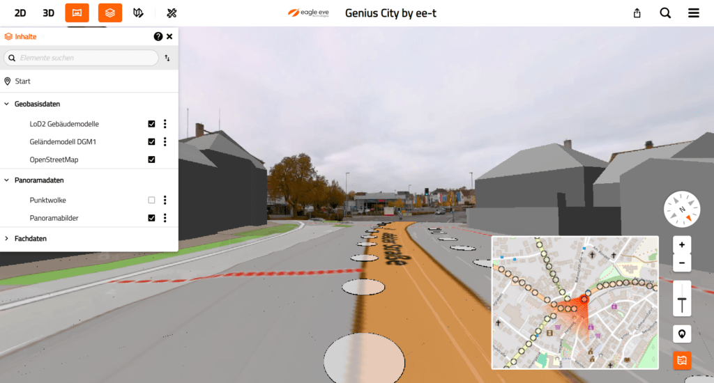 VC Panorama Viewer verbindet 3D-Stadtmodell, Panoramabilder und Geodaten in einer gemeinsamen Anwendung